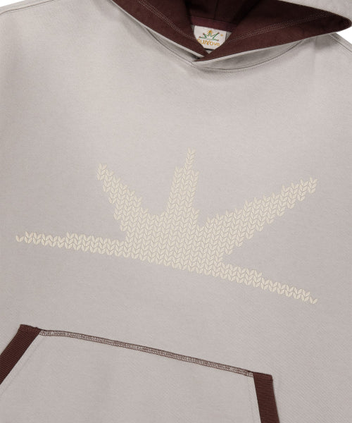 [HOME ALONe] Knit Effect Daybreak Hoodie Grey