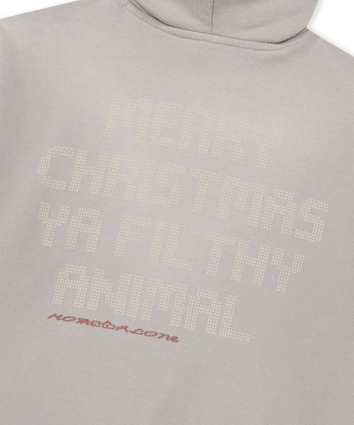 [HOME ALONe] Knit Effect Daybreak Hoodie Grey