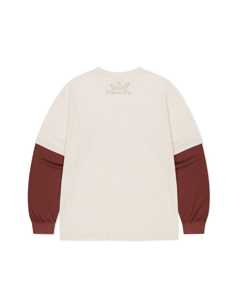 [HOME ALONe] Layered LS Tee Ivory