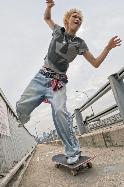 [GGUM X DEINET] DENIM PANTS IN BLUE - S