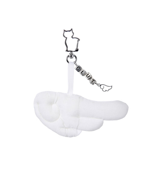 Angel Wing Keyring - White