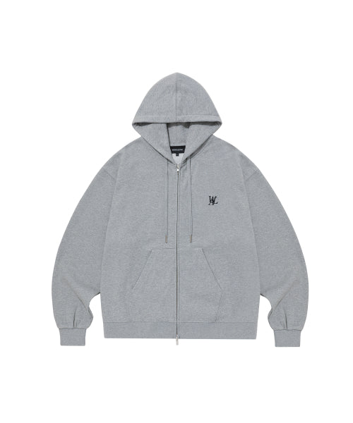 (기모)Signature hood zip-up (2colors)