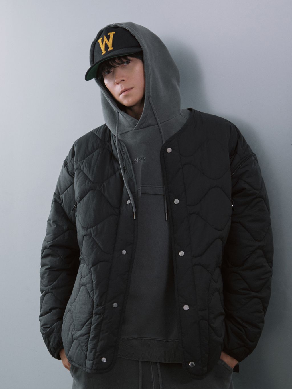 25FW_NONYMOUS AA WAVEBACK QUILTED JACKET - BLACK (ABNCJK0010BK)