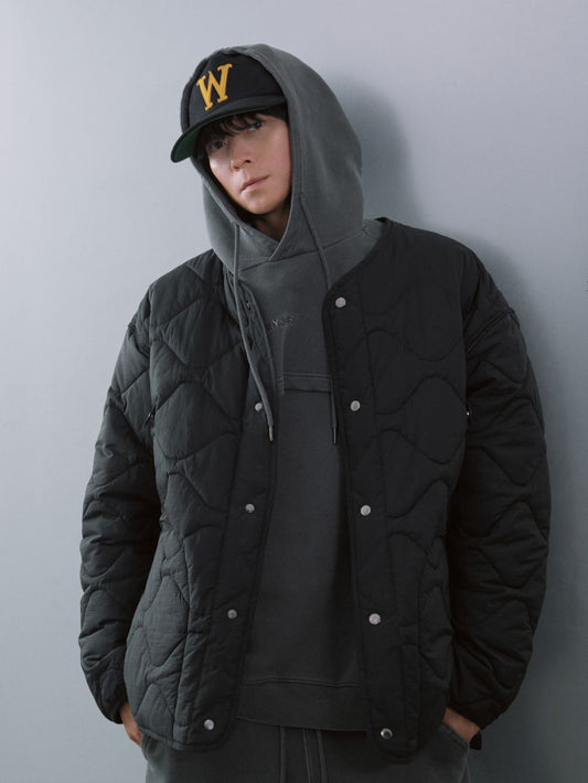 25FW_NONYMOUS AA WAVEBACK QUILTED JACKET - BLACK (ABNCJK0010BK)