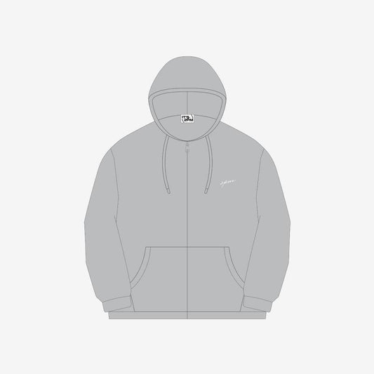 HOOD ZIP-UP GRAY - IT'S 2PM
