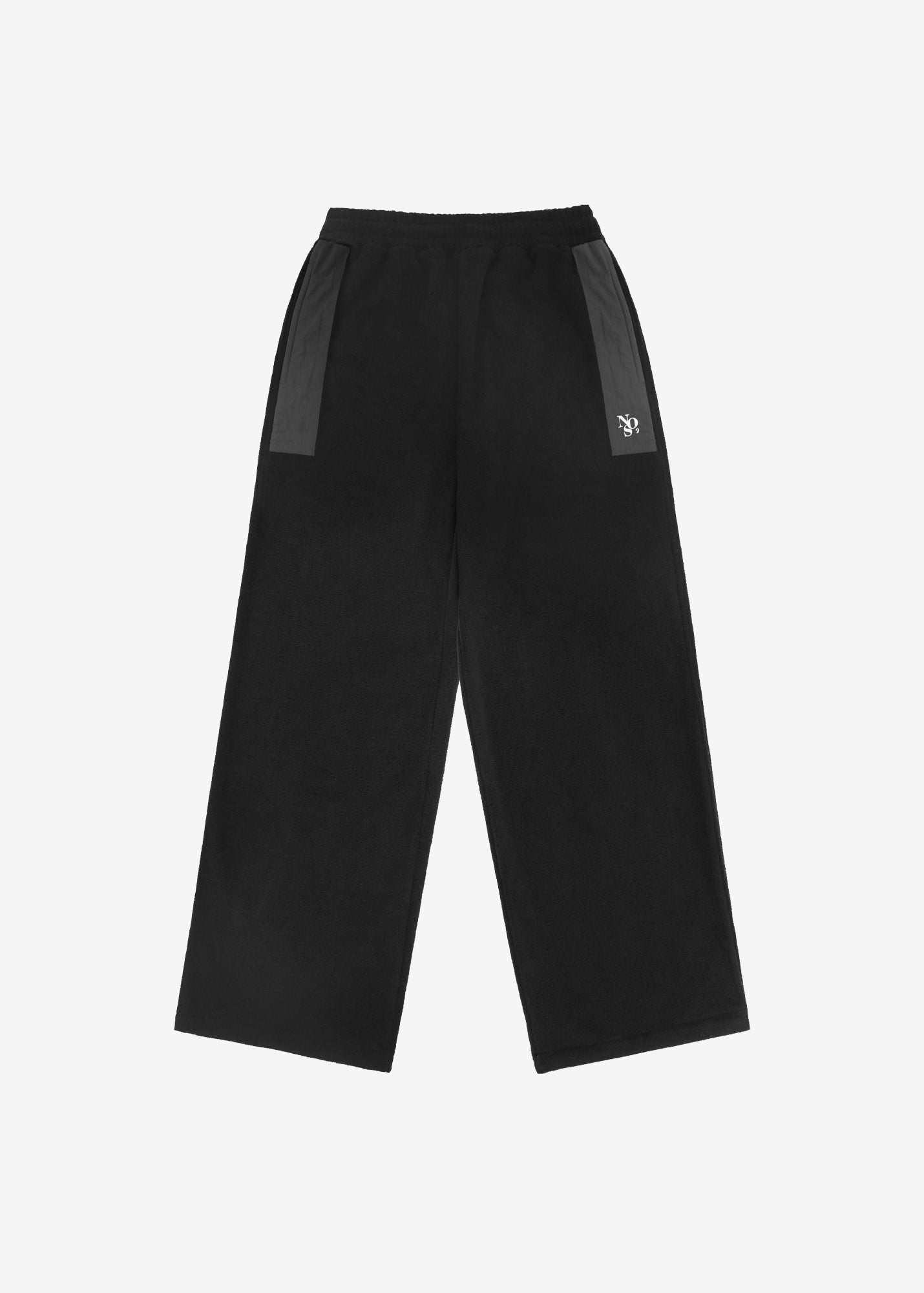 Pocket Color Fleece Pants - Black | NOS7