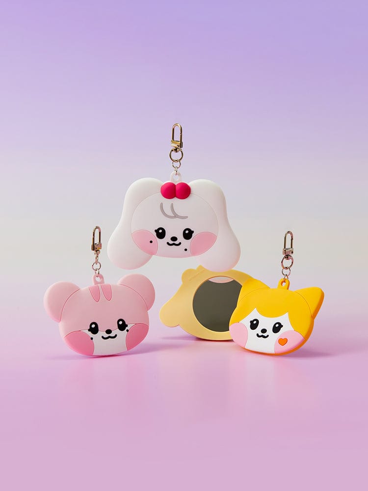 minive mini hand mirror key ring