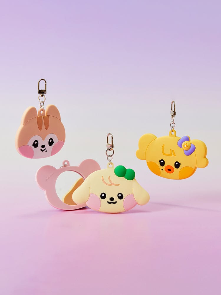 minive mini hand mirror key ring
