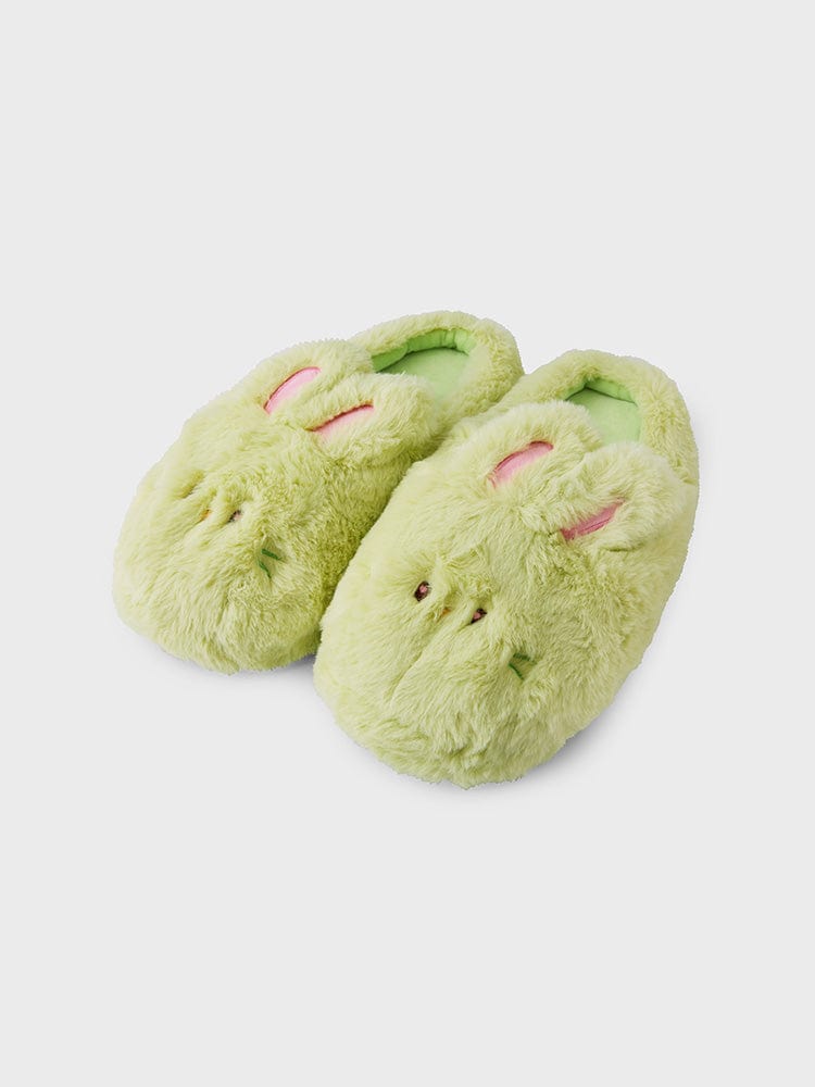 bunini plush room shoes (GREEN)