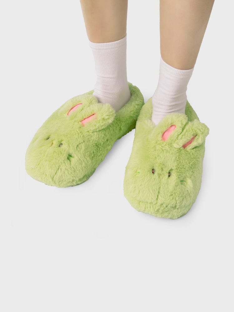 bunini plush room shoes (GREEN)