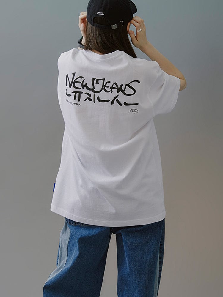 NewJeans x Hiroshi Fujiwara 꼴레 티셔츠 VER.2 (WHITE)