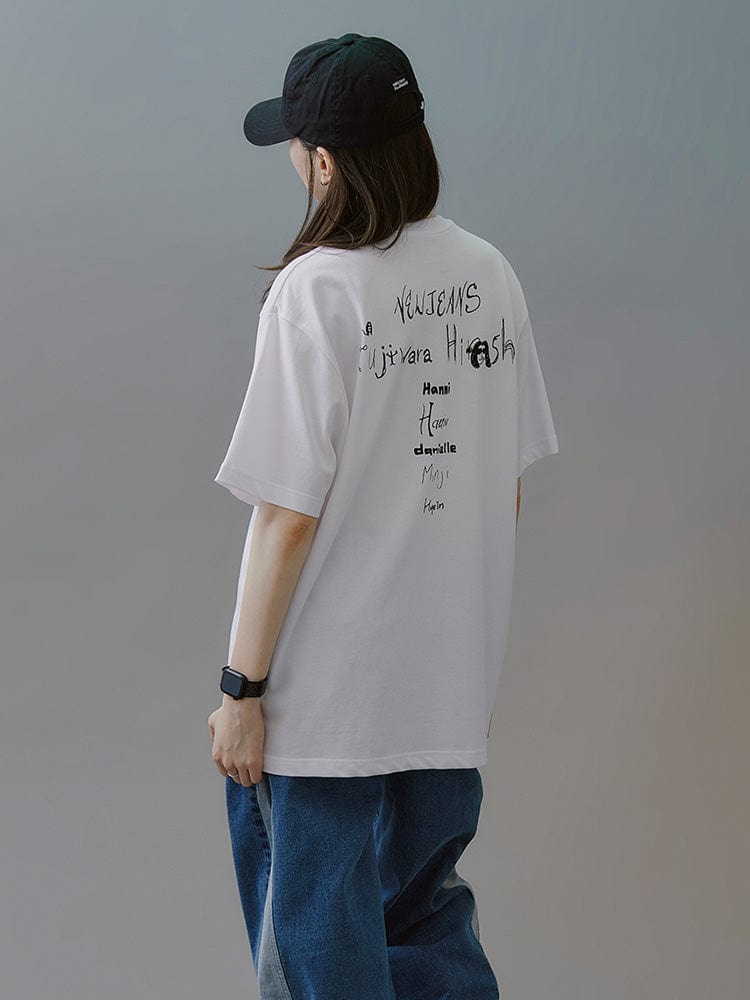 NewJeans x Hiroshi Fujiwara 꼴레 티셔츠 VER.4 (WHITE)