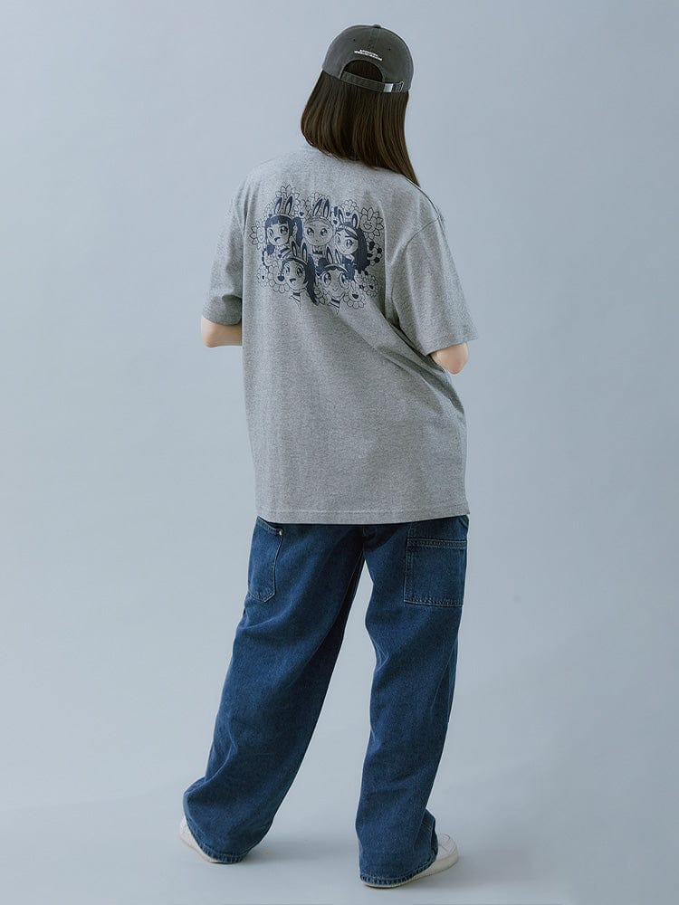 NewJeans x MURAKAMI 티셔츠 (MELANGE GRAY)