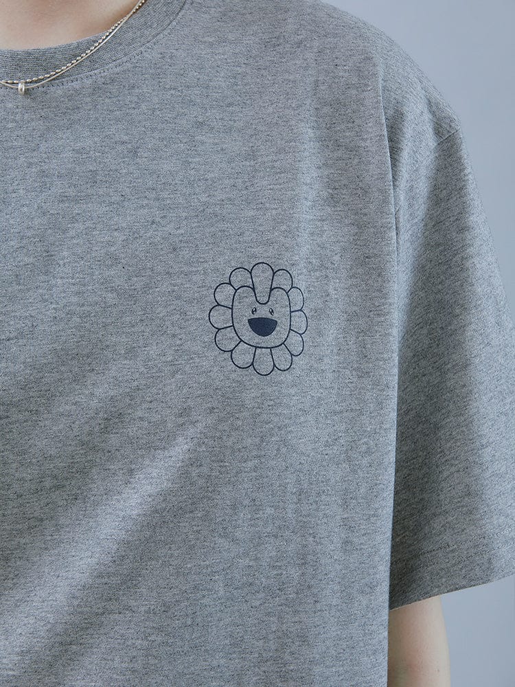 NewJeans x MURAKAMI 티셔츠 (MELANGE GRAY)