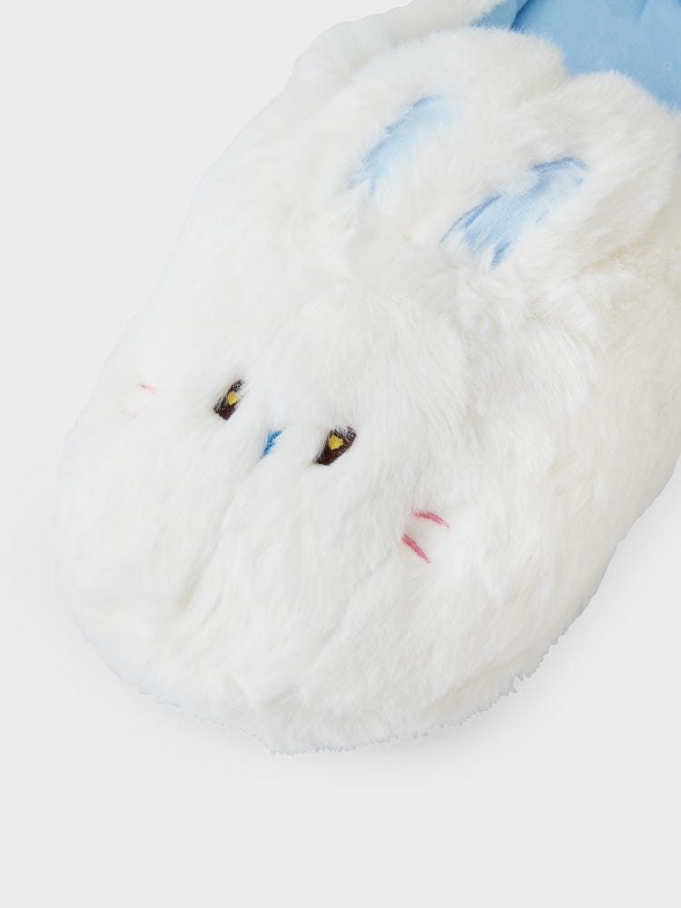 bunini plush room shoes (WHITE)