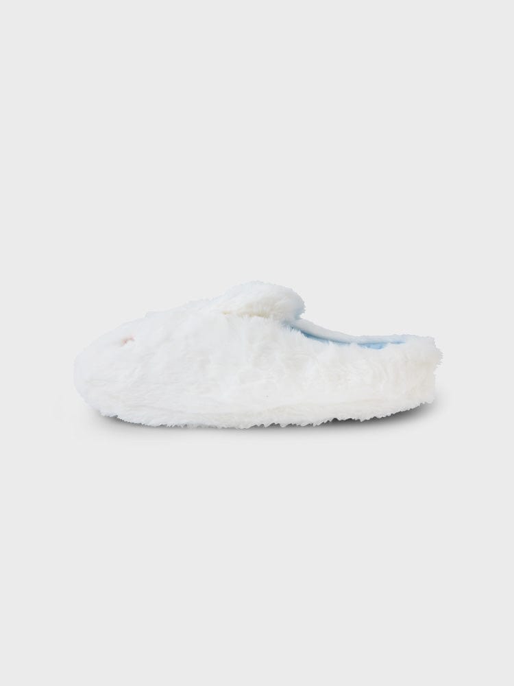 bunini plush room shoes (WHITE)