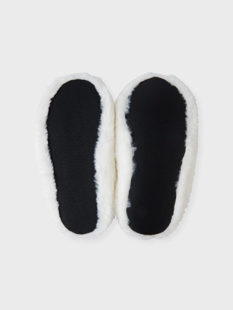 bunini plush room shoes (WHITE)